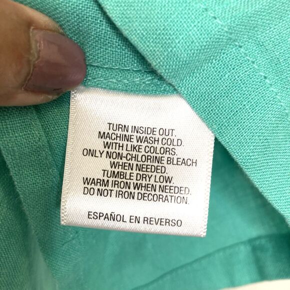 Charter Club Tunic Top Womens XL 100% Linen Embellished Vaca Lagenlook NWOT - Picture 12 of 13